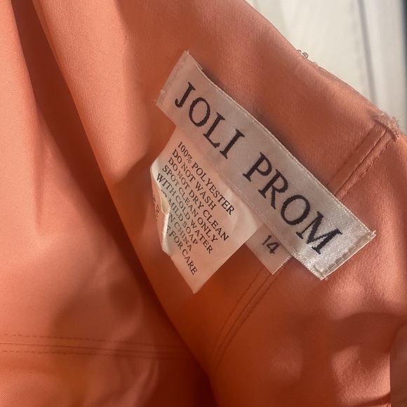 JOLI Prom | Coral Strapless Ballgown | Size 14 - Picture 7 of 8